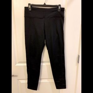 Betsey Johnson Performance Leggings with Lace - Lg